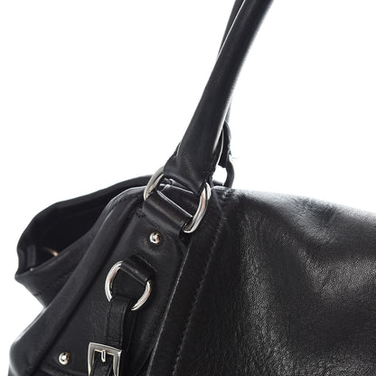 Prada Soft Calfskin Flap Shoulder Bag Black 14 of 14