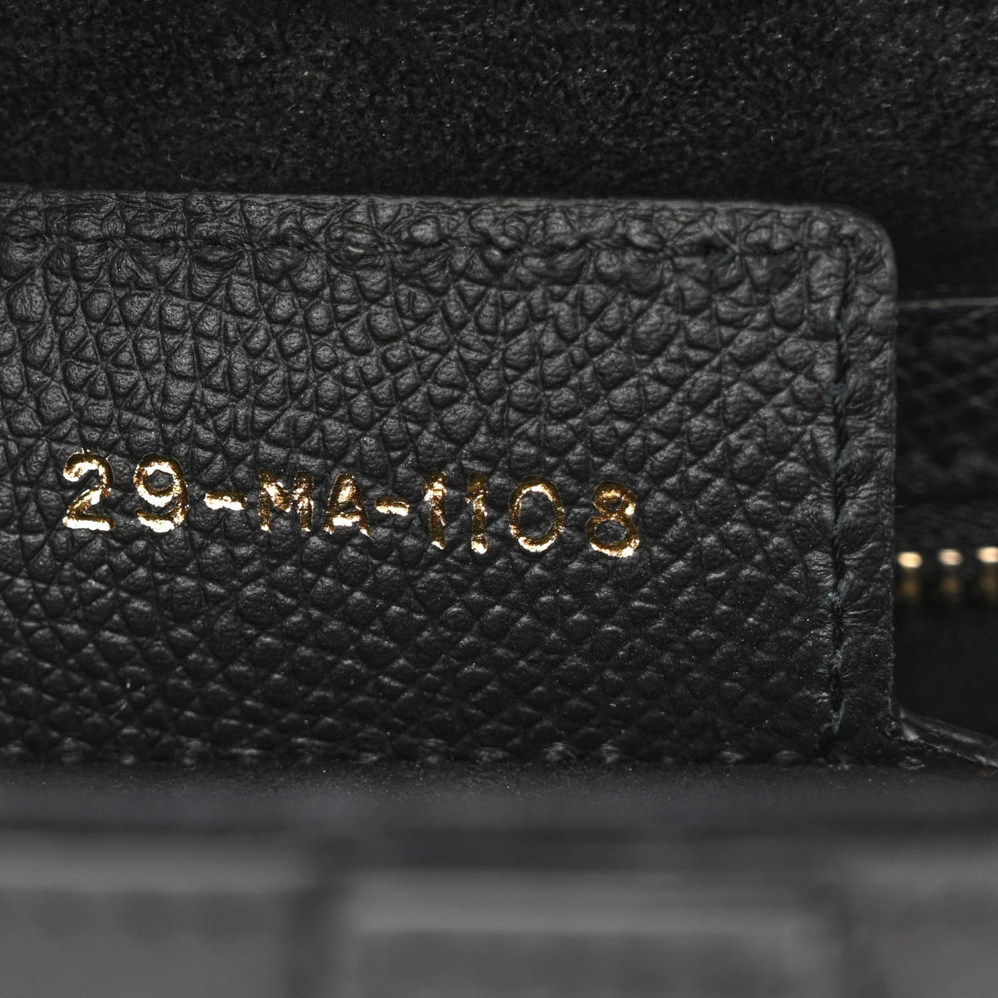 Grained Calfskin Saddle Bag Black