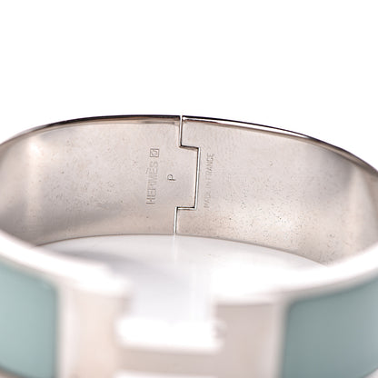 Hermes Enamel Wide Clic Clac H Bracelet GM Lagon 4 of 5