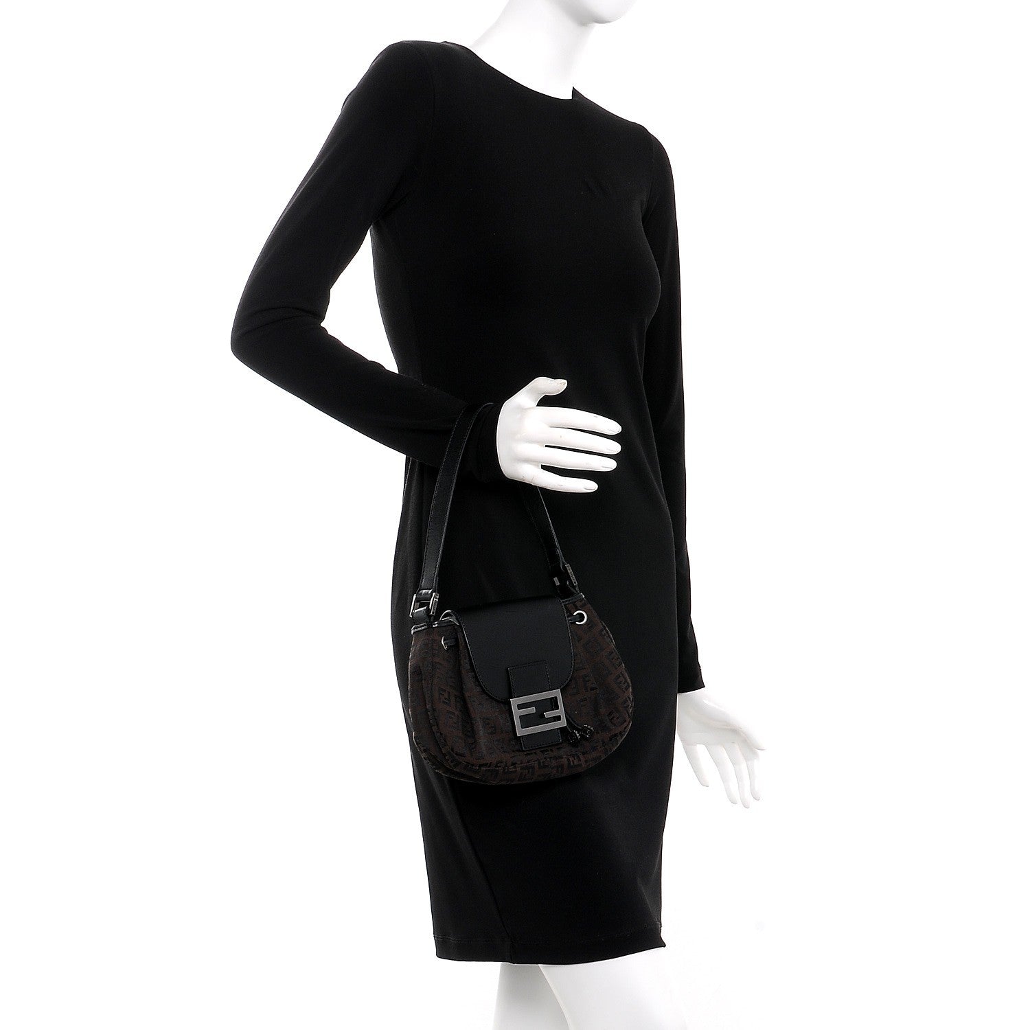 Fendi Zucca Small Shoulder Bag Tobacco 2 of 8