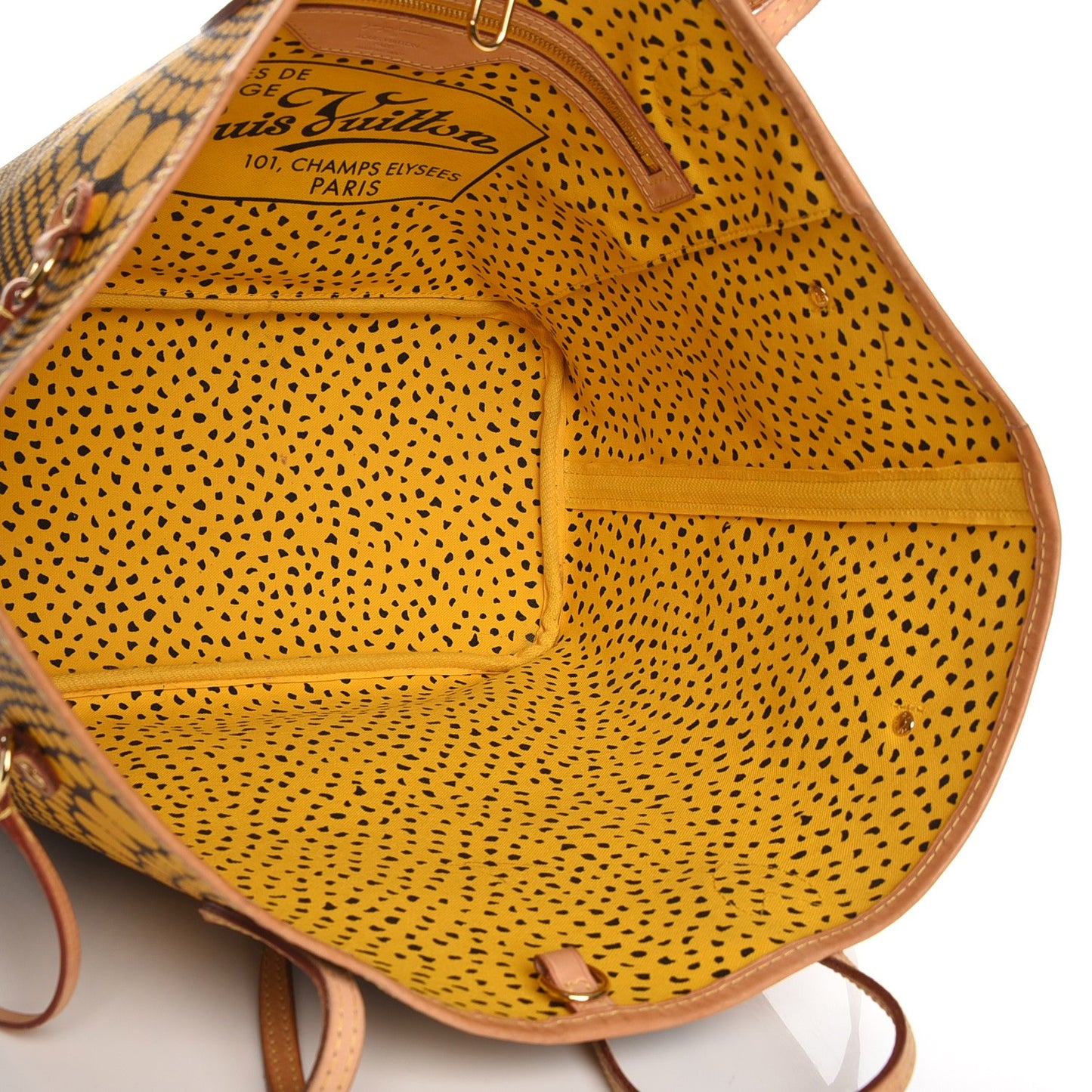 Monogram Kusama Waves Neverfull MM Yellow