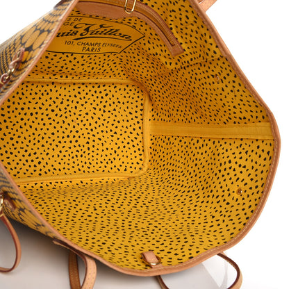 Louis Vuitton Monogram Kusama Waves Neverfull MM Yellow 5 of 9