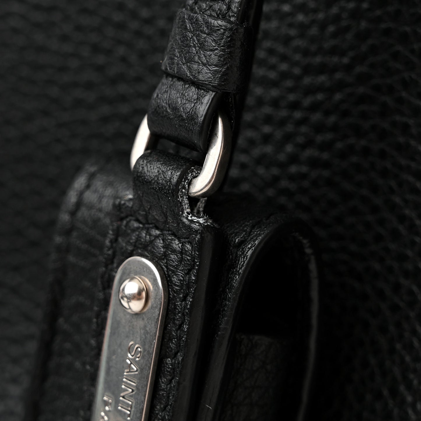 Grained Calfskin Baby Sac De Jour Souple Black