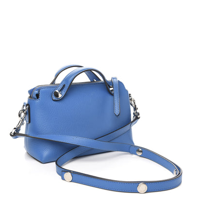 Fendi Vitello Dolce Mini By The Way Boston Bag Blue Royal 2 of 9