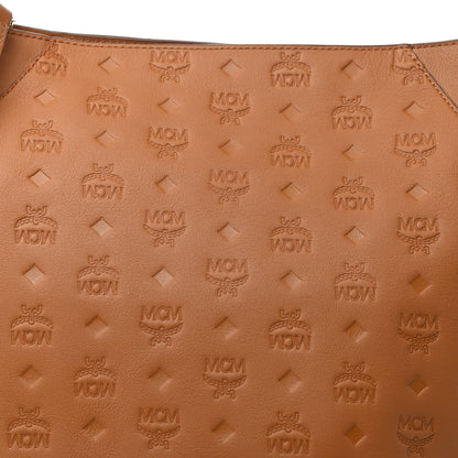 MCM Calfskin Ottomar Monogram Large Klara Hobo Cognac 9 of 9