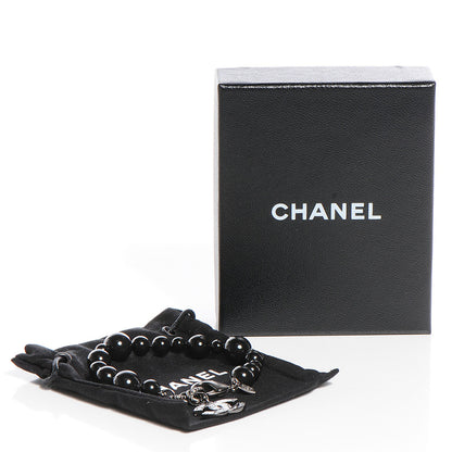 Chanel Glass Bead CC Map Bracelet Ruthenium Black 6 of 6