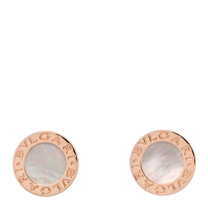 Bulgari 18K Rose Gold Mother of Pearl BVLGARI BVLGARI Stud Earrings 1 of 4