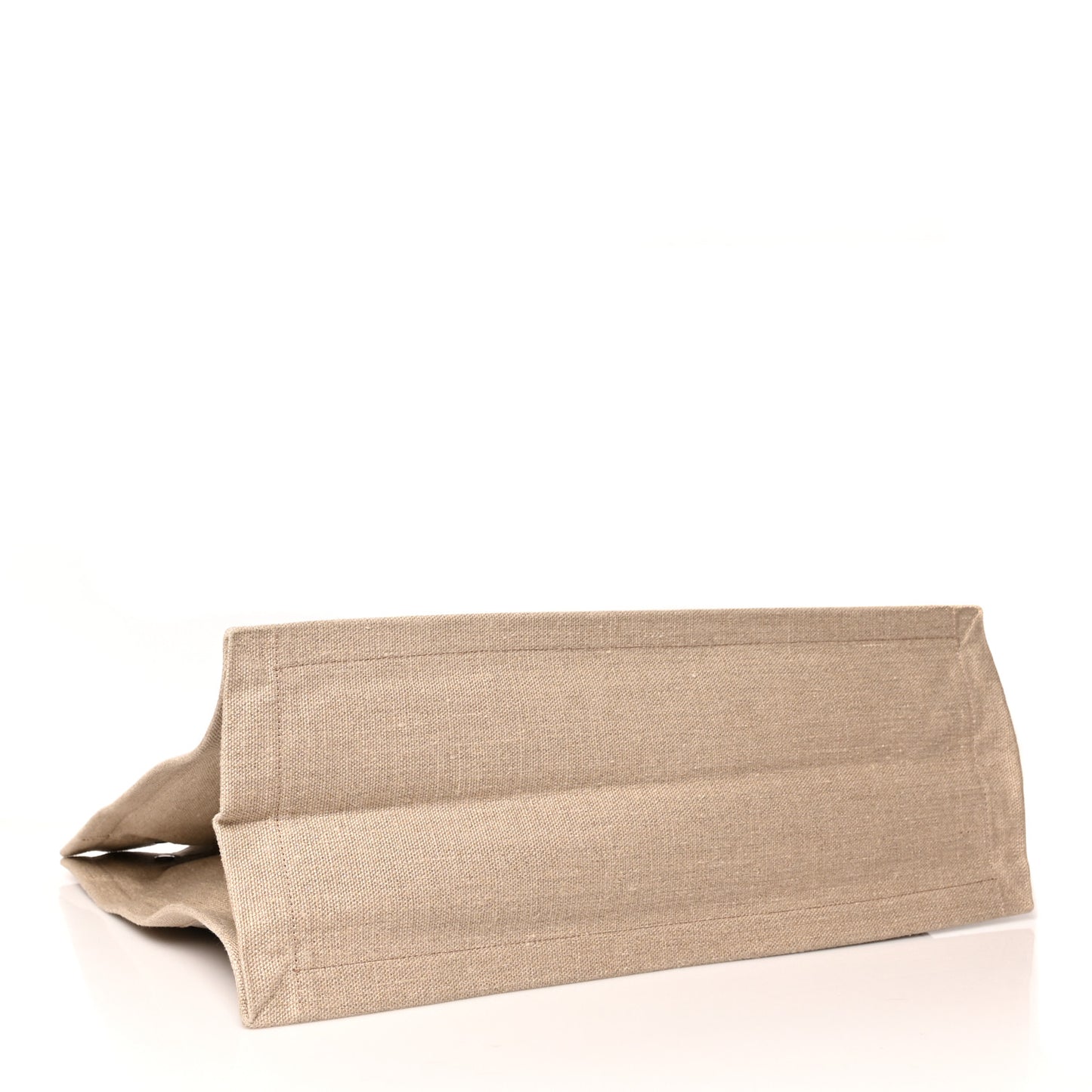 Linen Calfskin Rive Gauche Tote Optic White