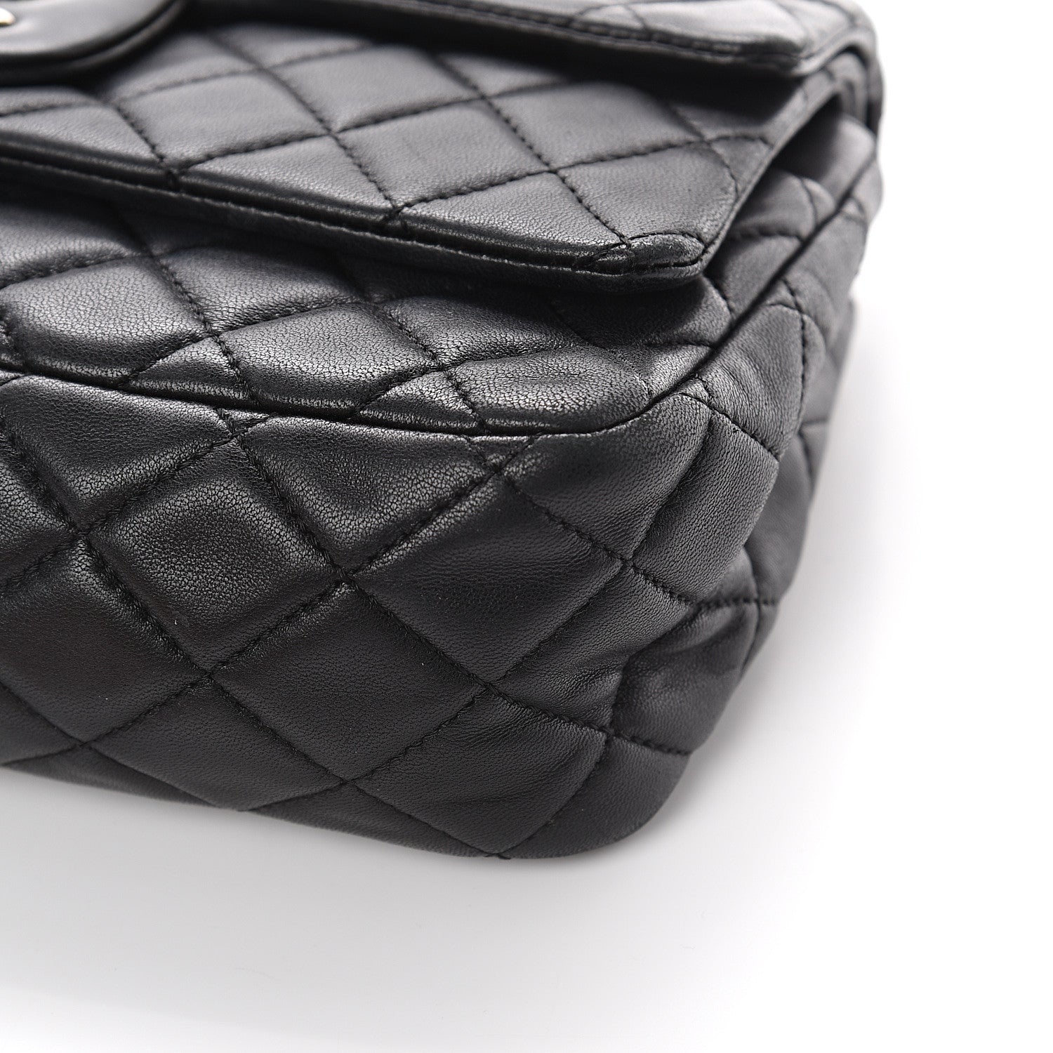 Chanel Lambskin Quilted Medium Double Flap Black 9 of 9