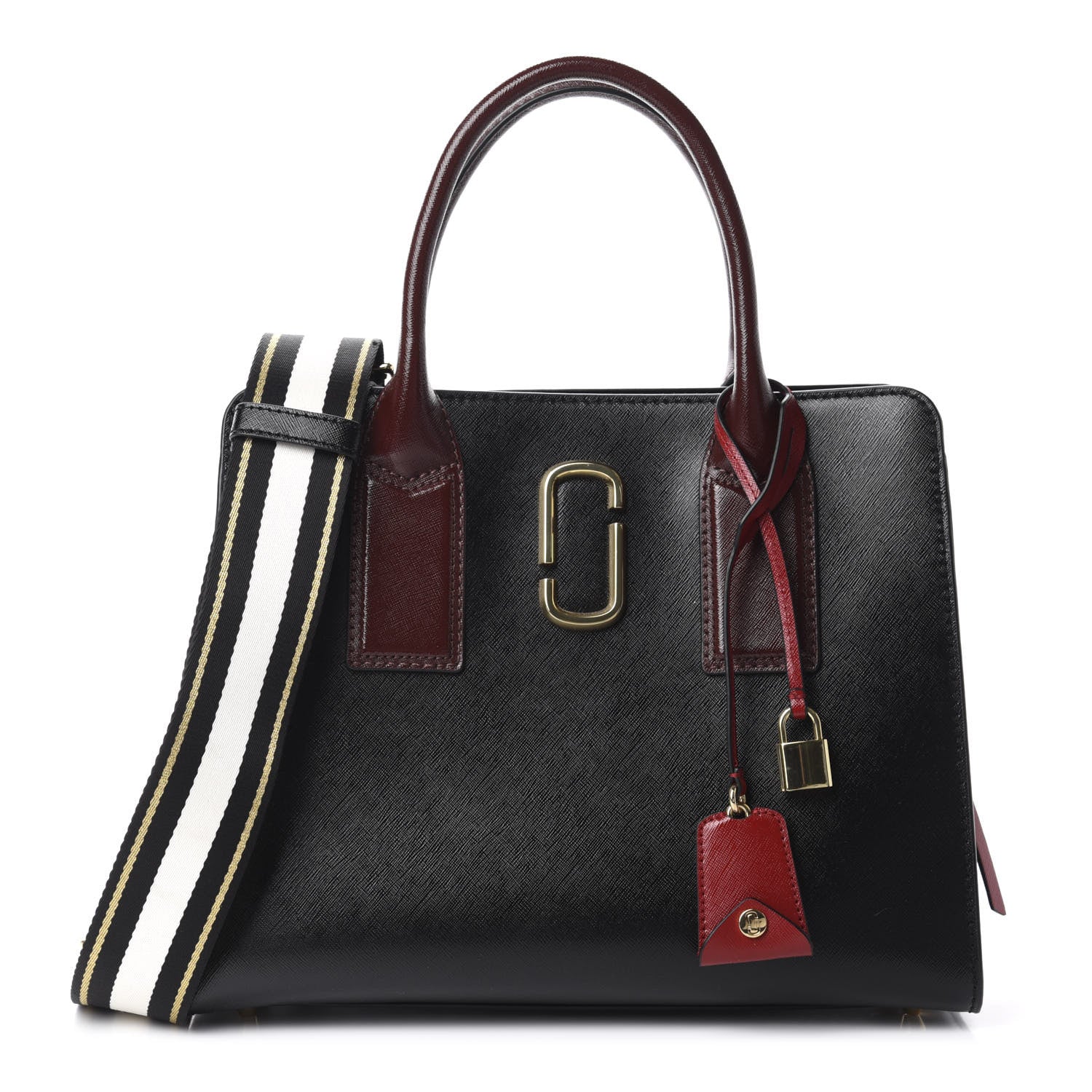 Marc Jacobs Saffiano Big Shot Tote Red Black 1 of 10