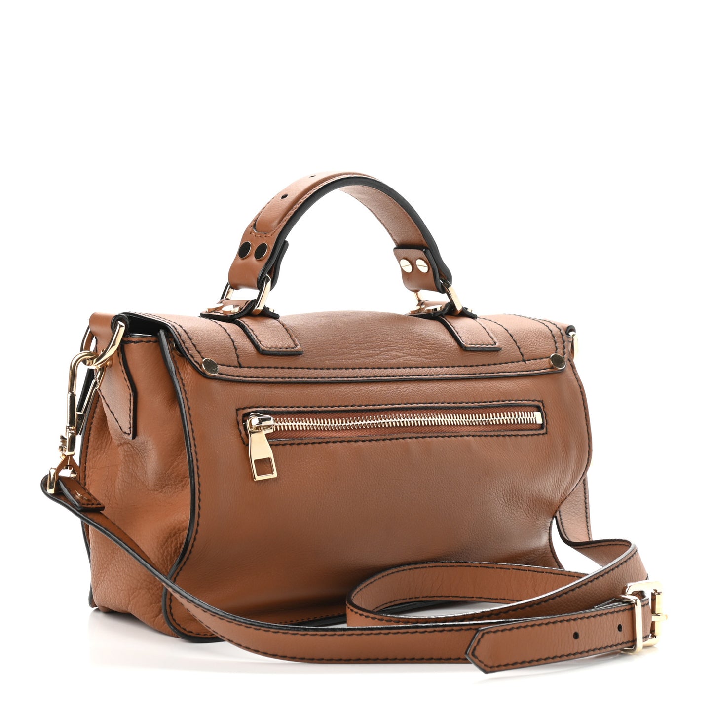 Soft Grainy Calfskin Tiny PS1 Satchel Sienna