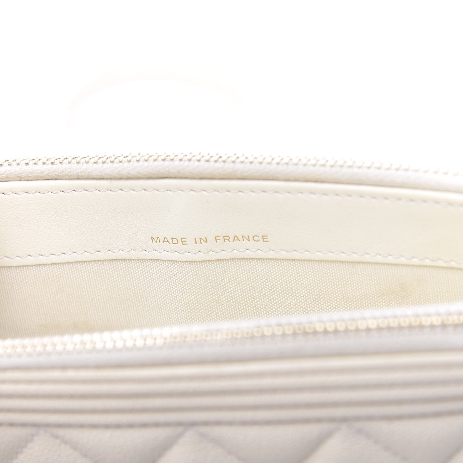 Chanel Caviar Quilted Small Boy Clutch With Chain White 9 of 16