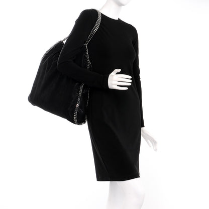 Stella McCartney Shaggy Deer Big Falabella Tote Black 2 of 9