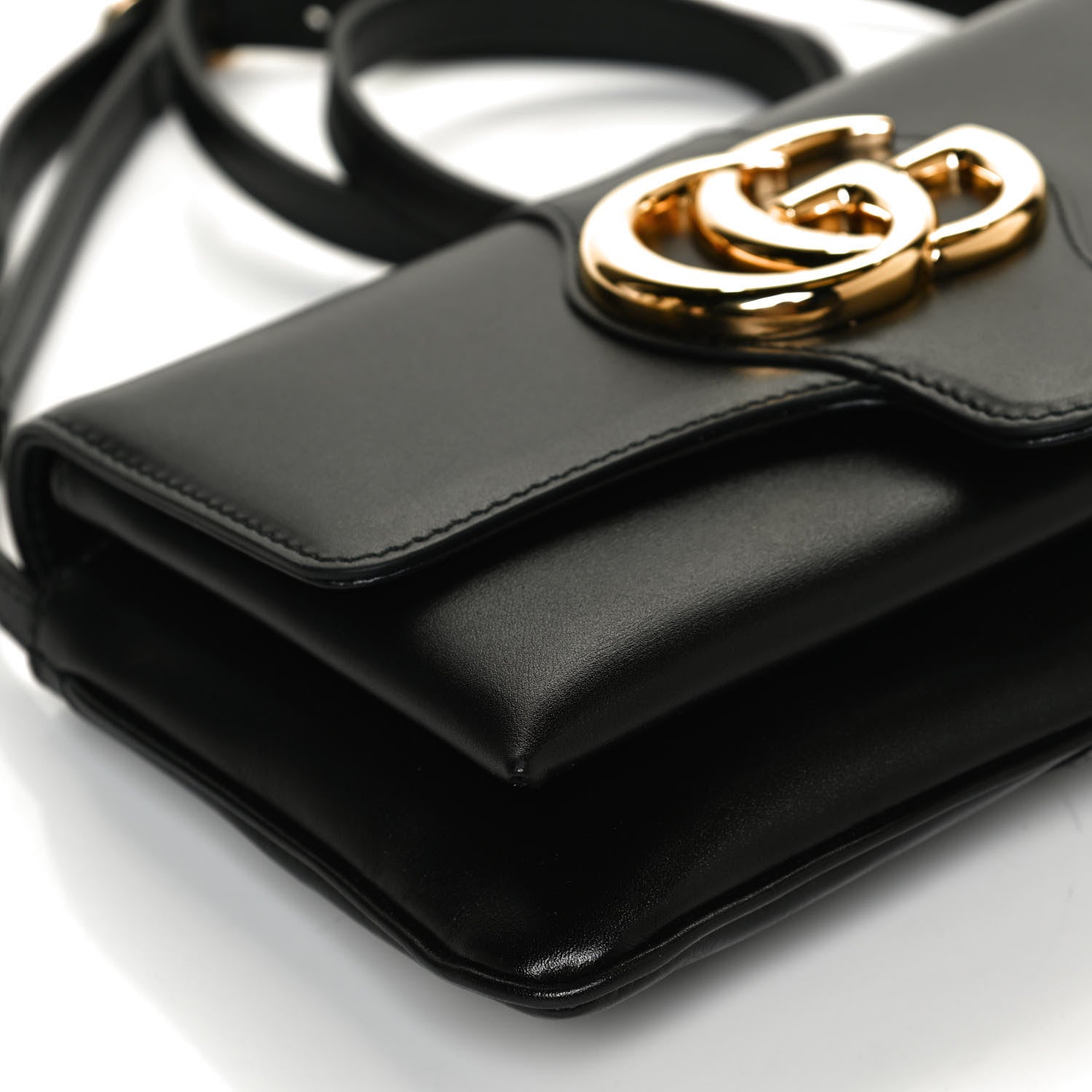 Gucci Vitello Palmellato Lux Small Arli Flap Shoulder Bag Black 13 of 13