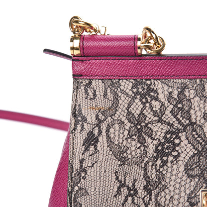 Dolce & Gabbana Dauphine Lace Print Small Miss Sicily Satchel Multicolor 12 of 13
