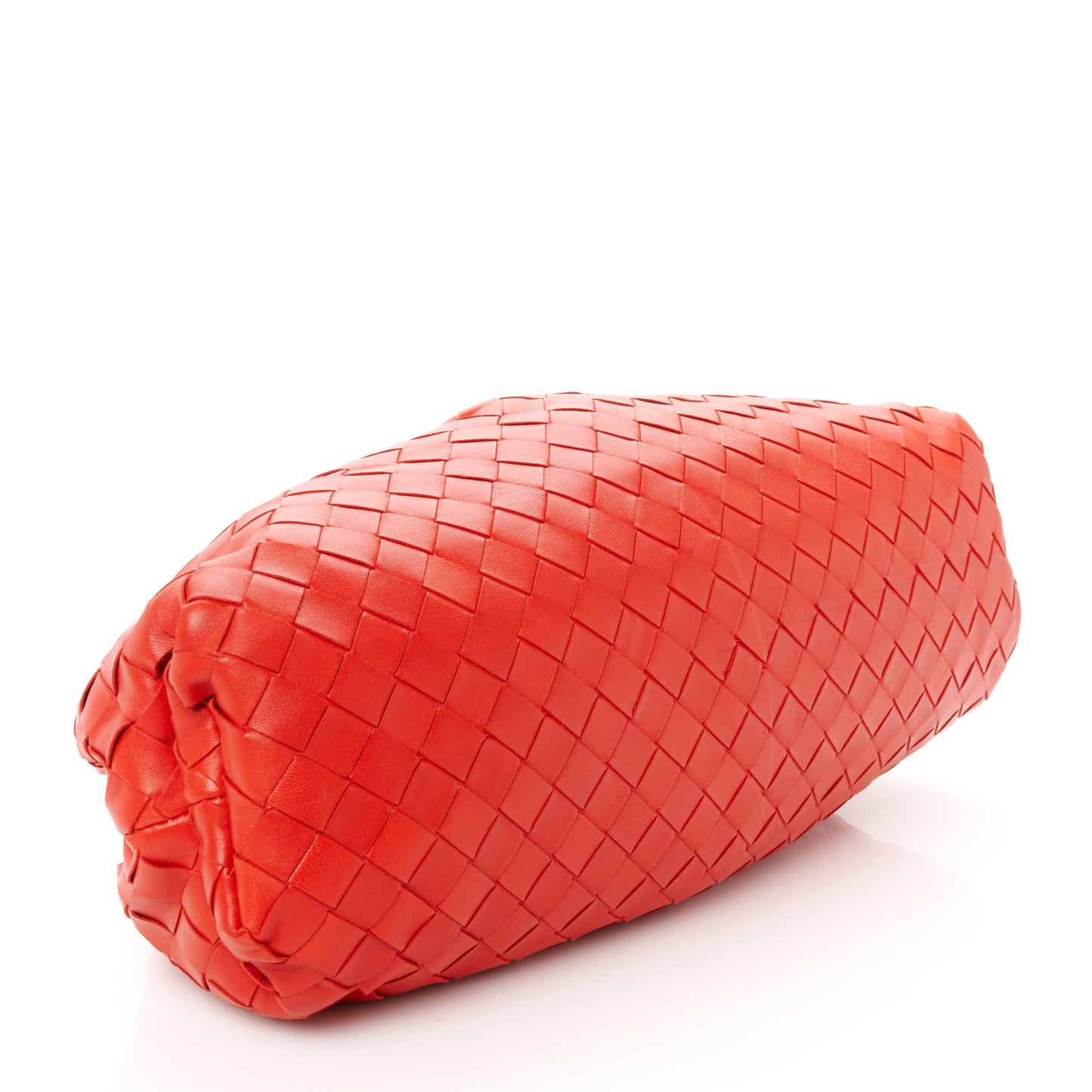 Nappa Maxi Intrecciato The Pouch Oversized Clutch Bright Red