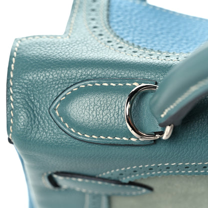 Hermes Veau Doblis Taurillon Clemence Evergrain Ghillies Kelly Retourne 32 Turquoise Ciel 12 of 38