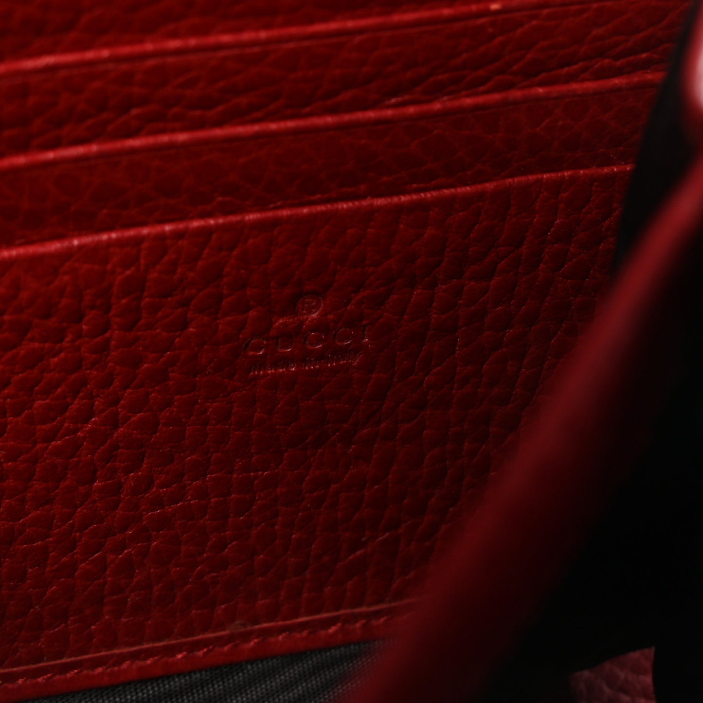 Calfskin Mini Dionysus Chain Wallet Hibiscus Red