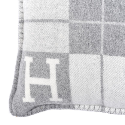 Hermes Wool Cashmere Avalon III Pillow PM Ecru Gris Clair 3 of 5