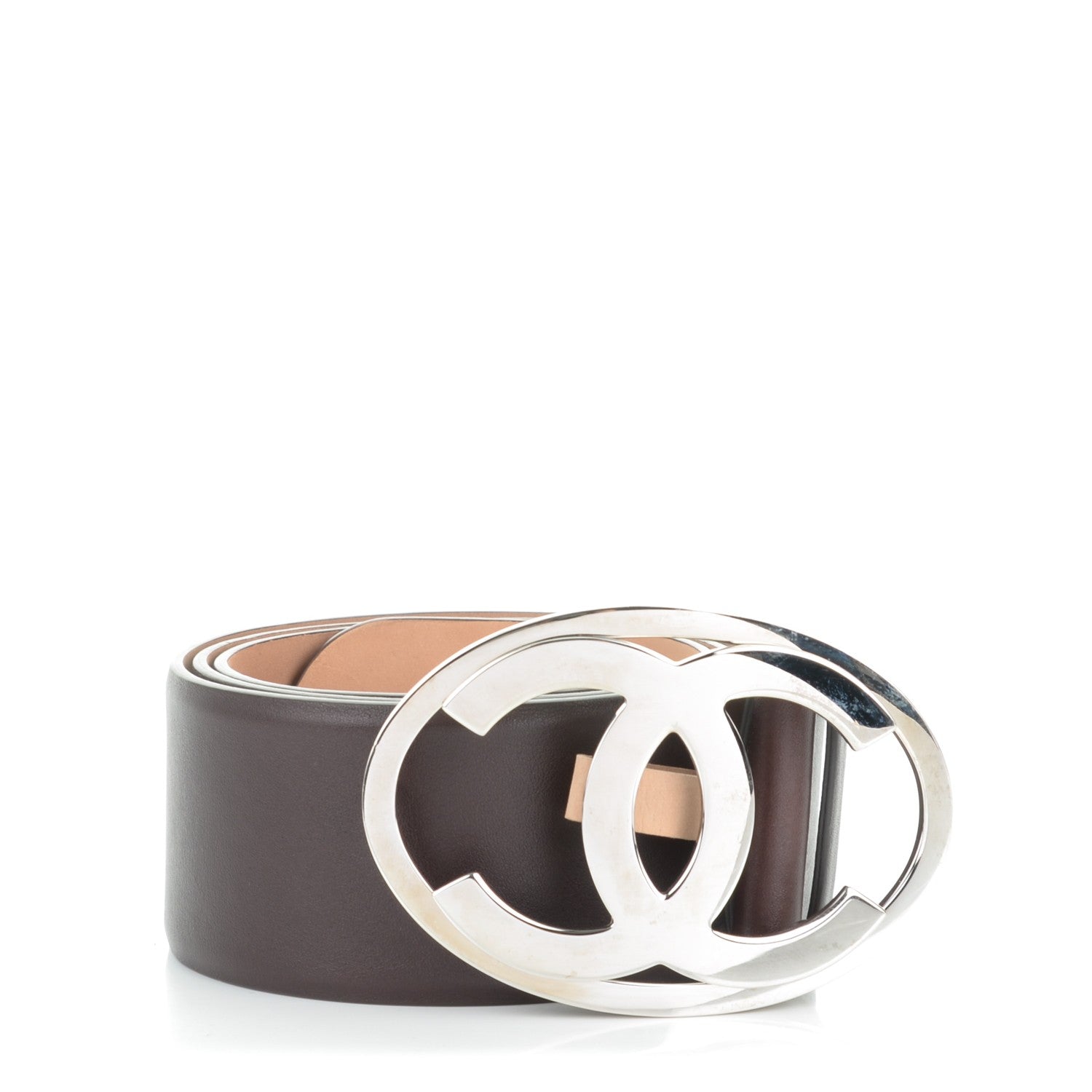 Chanel Calfskin CC Belt 105 42 Dark Brown 1 of 8