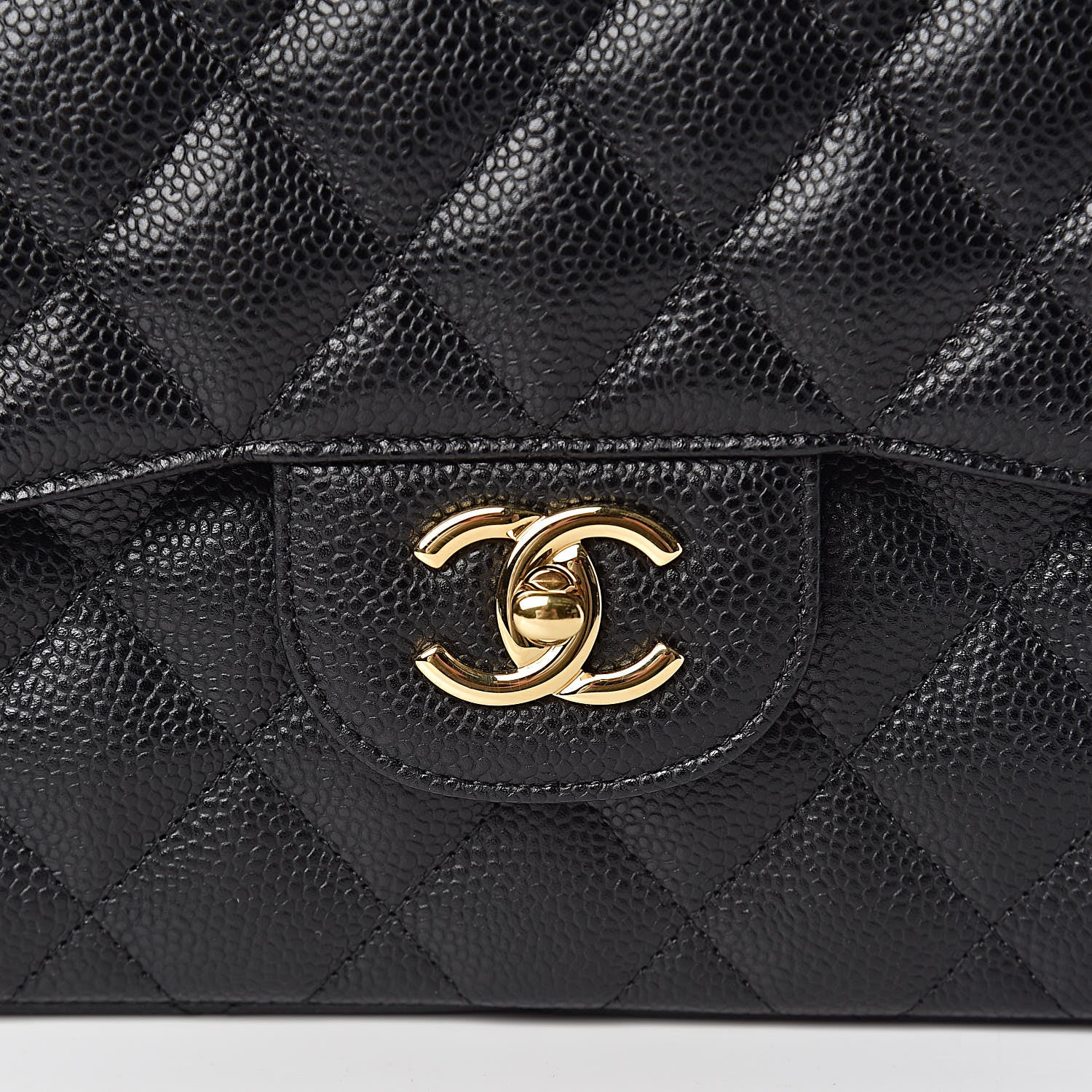 Chanel Caviar Quilted Jumbo Double Flap Black 11 of 12