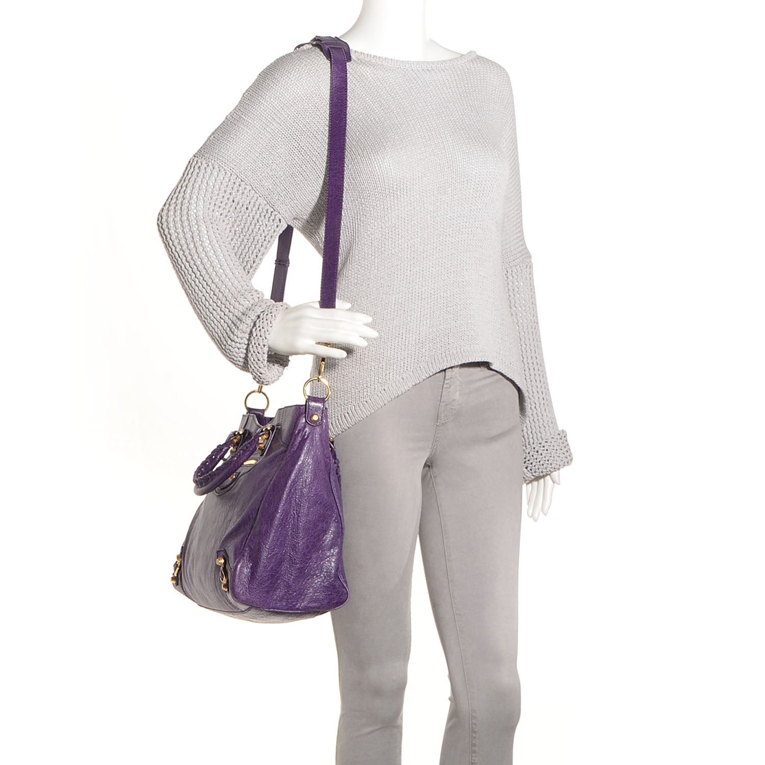 Balenciaga Agneau Giant 12 Gold Hardware Velo Dark Violet 2 of 10