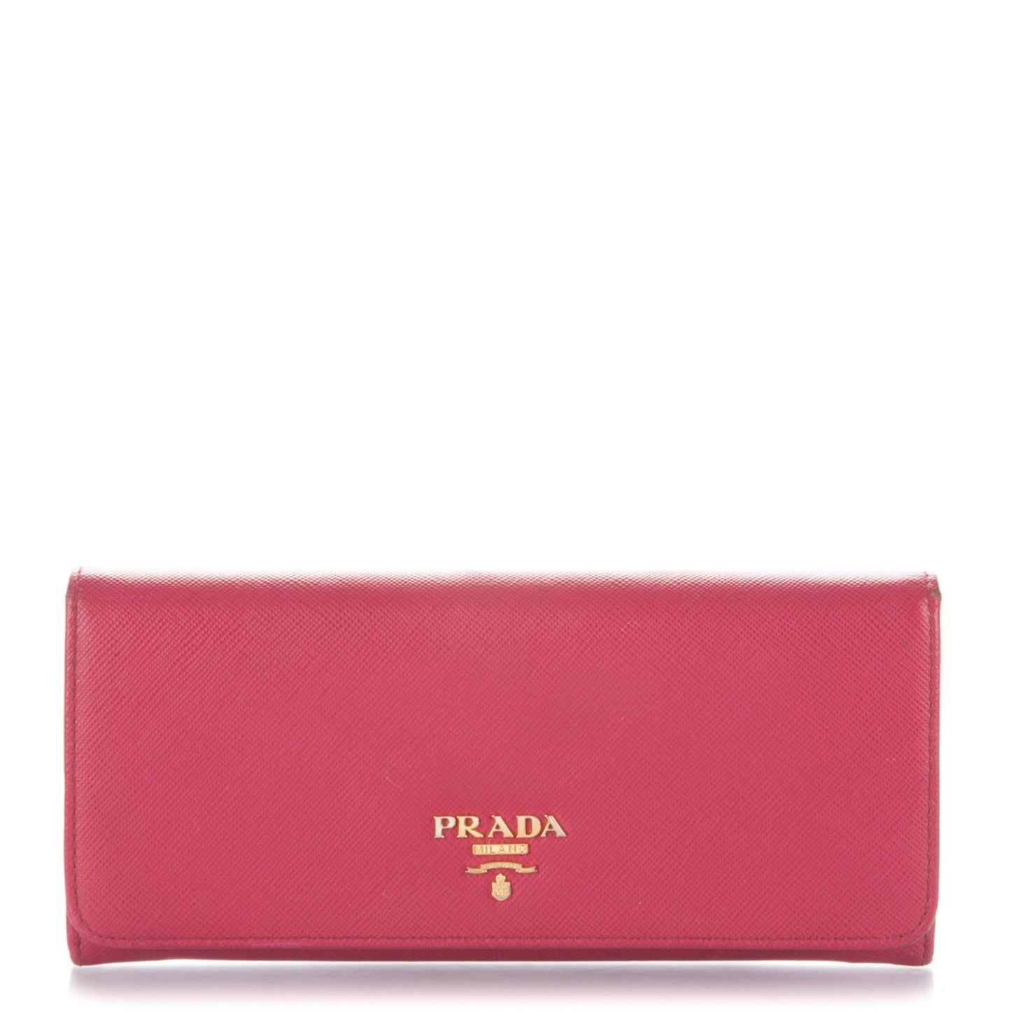 Saffiano Metal Continental Flap Wallet Peonia