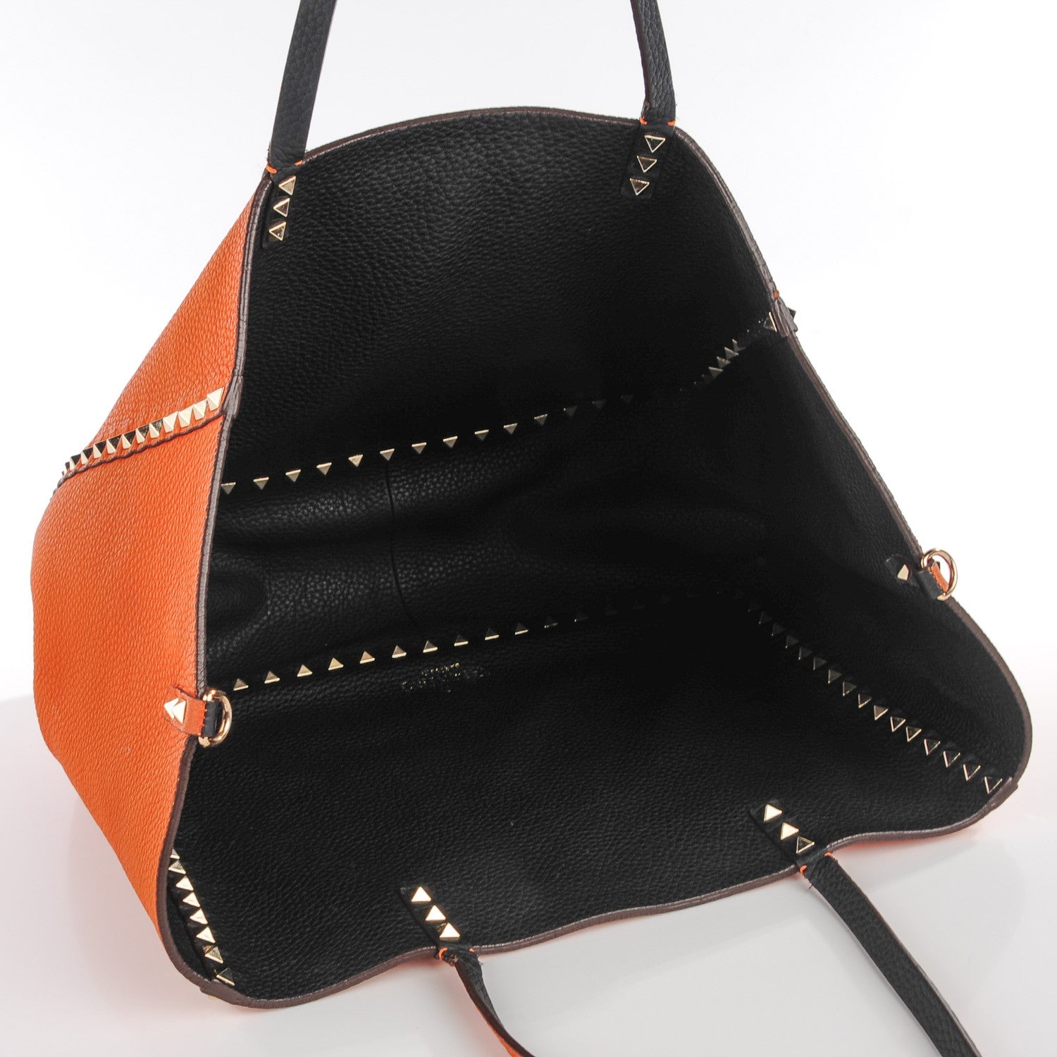 Valentino Garavani Calfskin Medium Rockstud Reversible Tote Black 5 of 7