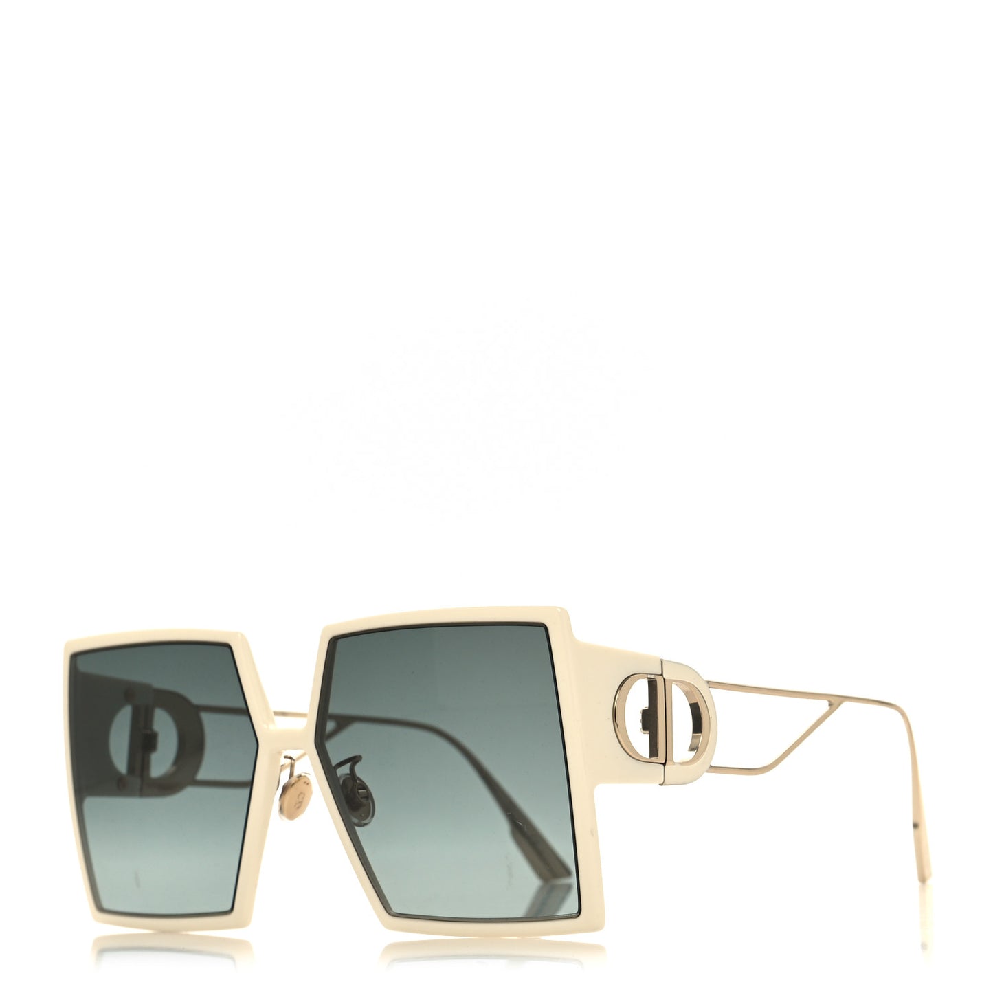 Square 30 Montaigne Sunglasses White