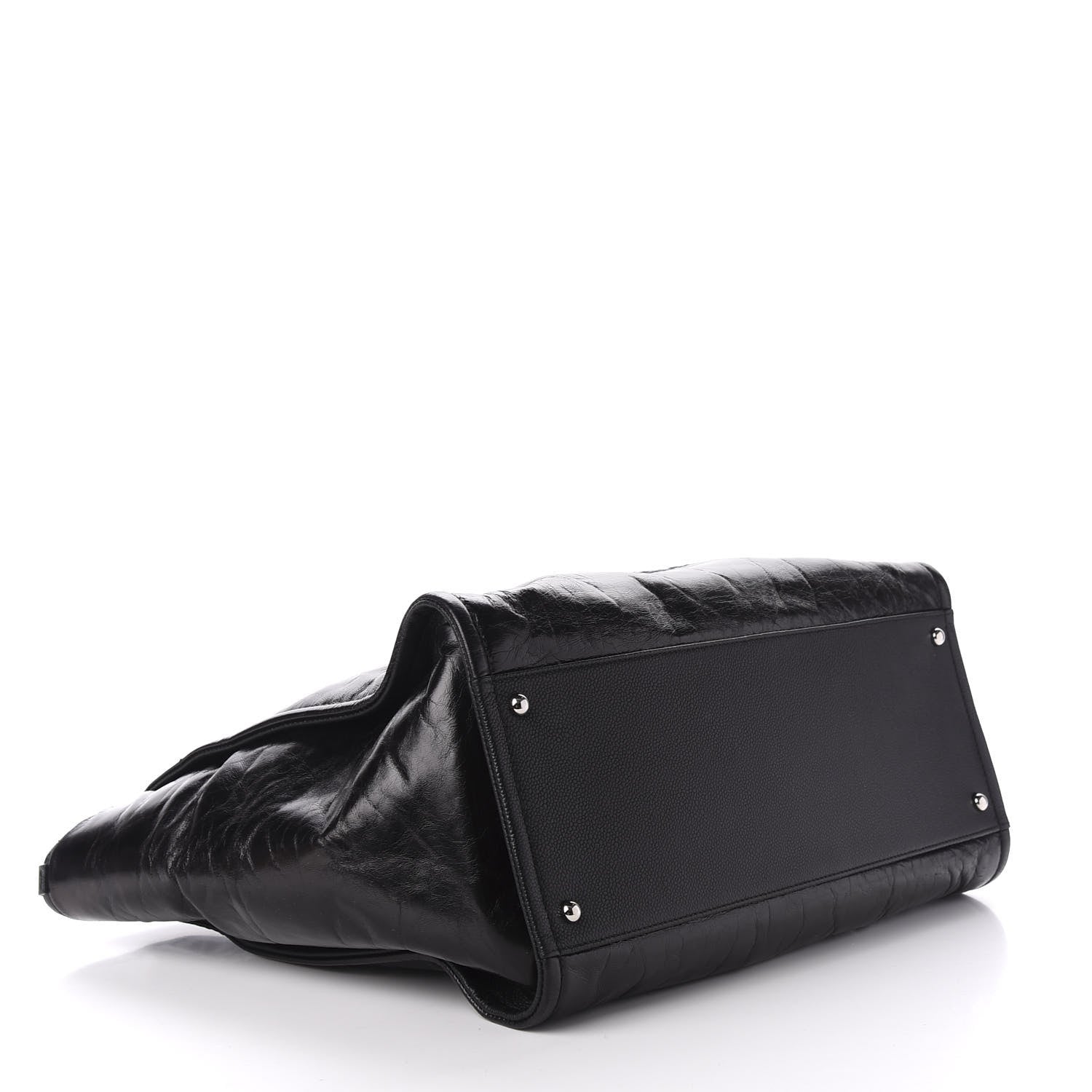 Chanel Glazed Calfskin Medium Deauville Tote Black 4 of 10