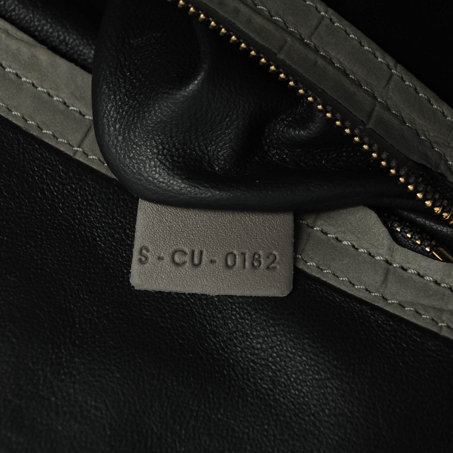 Celine Crocodile Embossed Nubuck Medium Phantom Luggage Grey 7 of 7