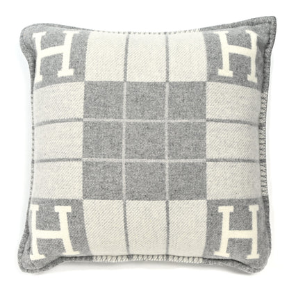 Hermes Wool Cashmere Avalon III Pillow PM Ecru Gris Clair 2 of 3