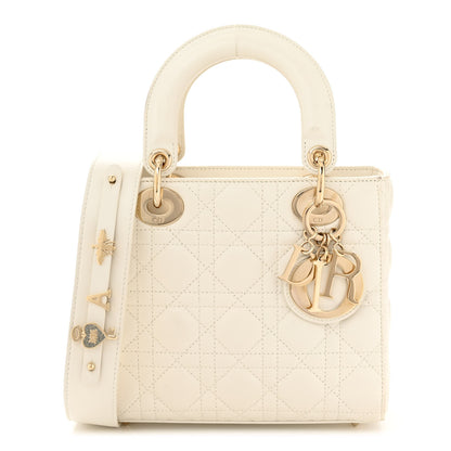Christian Dior Lambskin Cannage Small My ABCDior Lady Dior White 1 of 12