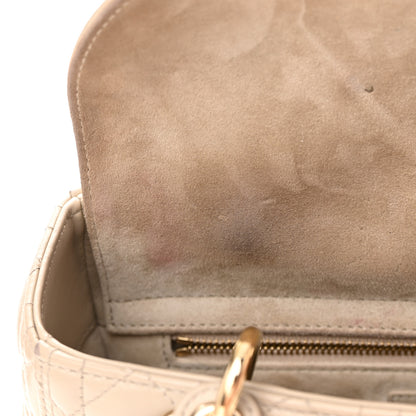 Christian Dior Lambskin Cannage Medium Lady Dior Beige 15 of 24