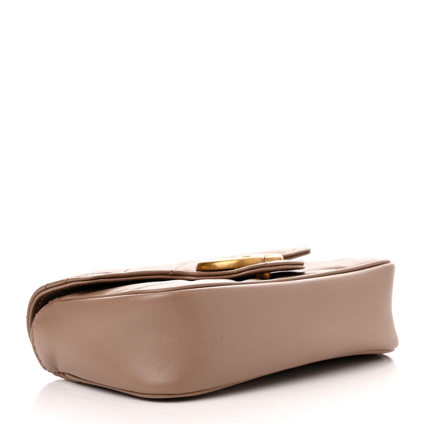 Calfskin Matelasse Super Mini GG Marmont Shoulder Bag Porcelain Rose
