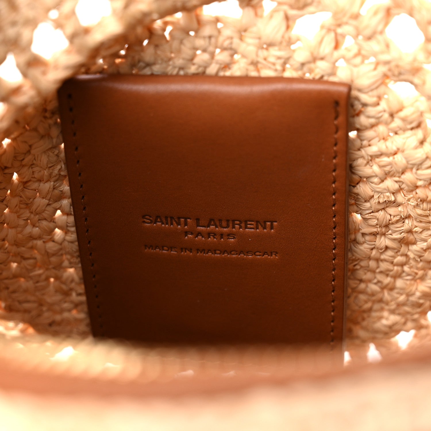 Saint Laurent Raffia Sac Round Naturel 5 of 8