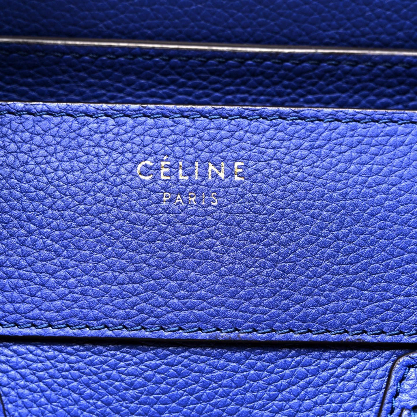 Drummed Calfskin Mini Luggage Indigo