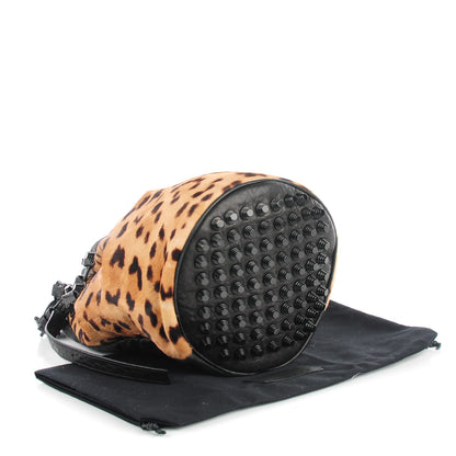 Alexander Wang Pebbled Lambskin Pony Hair Leopard Diego Bag Black 4 of 7