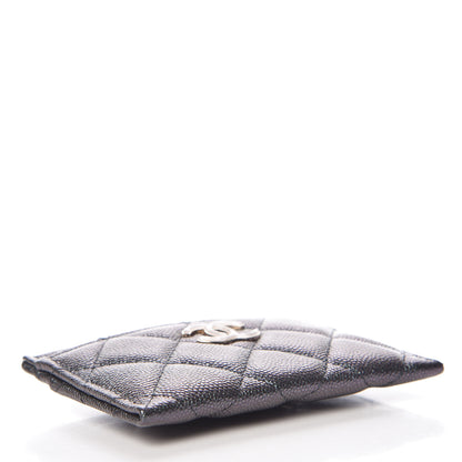 Chanel Iridescent Caviar Quilted Card Holder Black 4 of 9