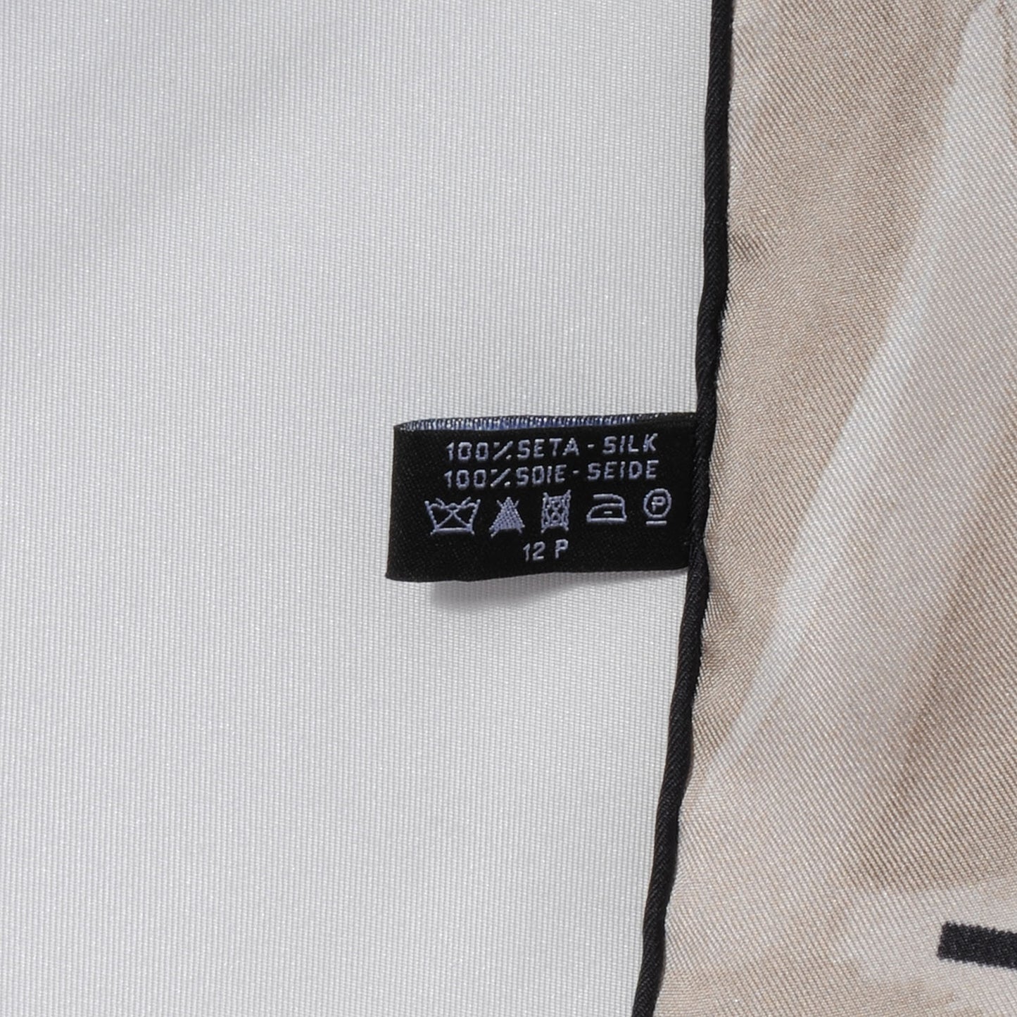 Silk Coral CC Watercolor Square Scarf White