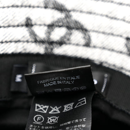 Chanel Denim CC Bucket Hat M White Black 9 of 10