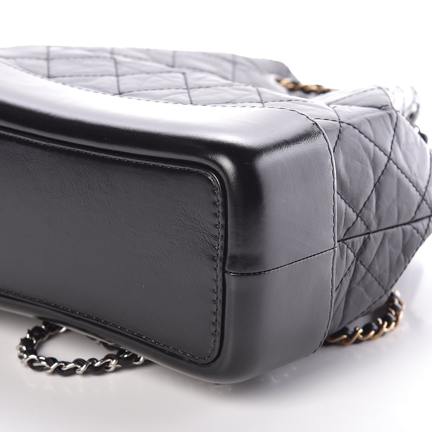 Chanel Aged Calfskin Quilted Small Gabrielle Backpack Black 9 of 12