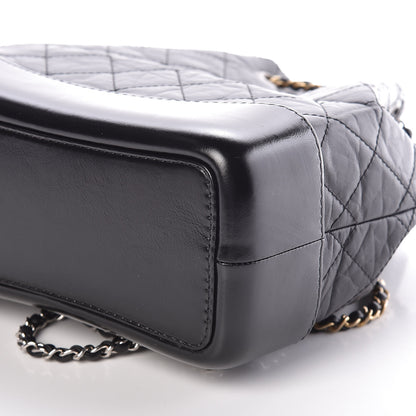 Chanel Aged Calfskin Quilted Small Gabrielle Backpack Black 9 of 12
