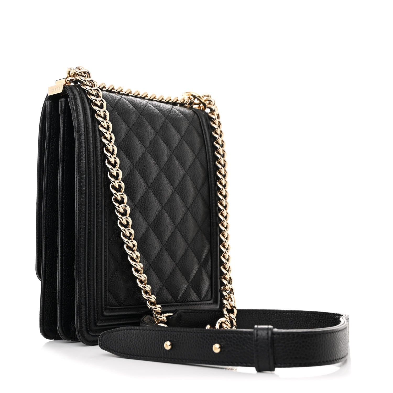 Chanel Calfskin Quilted North South Boy Flap Black 3 of 11