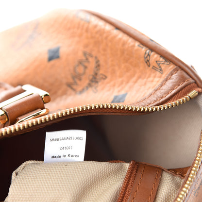 MCM Visetos Dog Bone Boston Bag Cognac 13 of 14