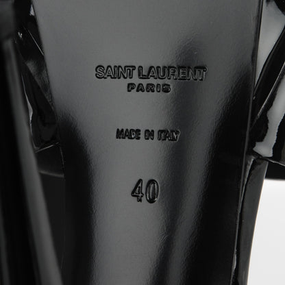 Saint Laurent Patent Tribute 105 Platform Sandals 40 Black 7 of 8