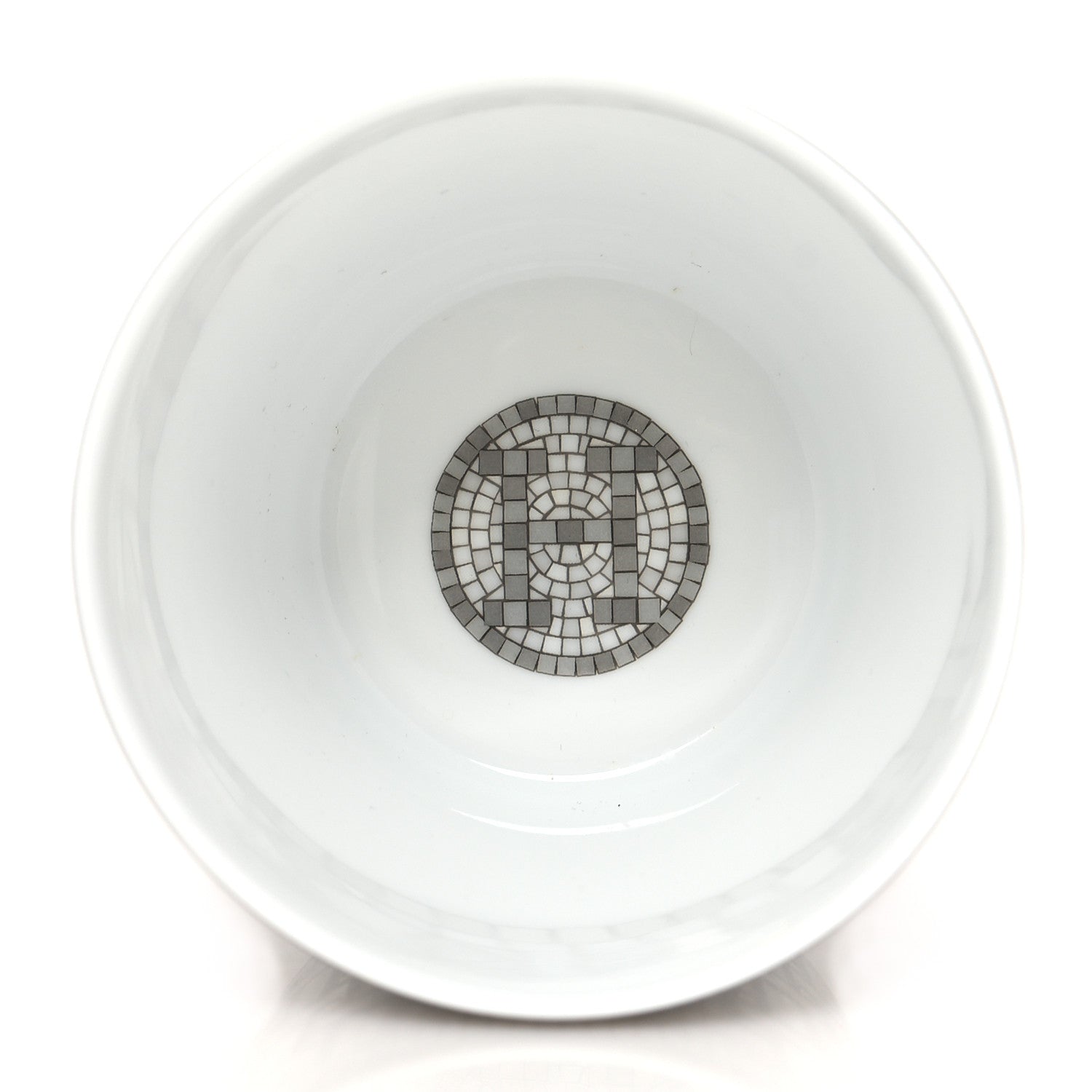 Hermes Porcelain Mosaique Au 24 Porcelain Candle Tumbler Platinum 5 of 7