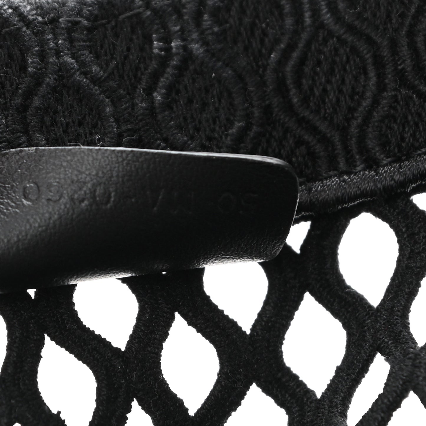 Mesh Embroidered Book Tote Black