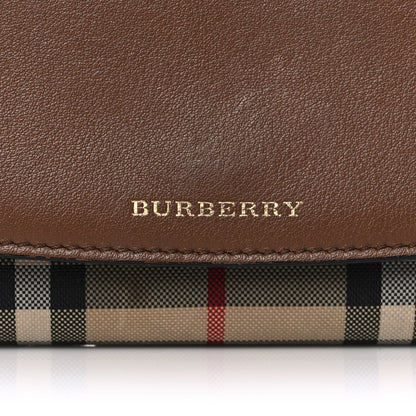 Burberry Calfskin Horseferry Check Henley Wallet On Chain Tan 9 of 11