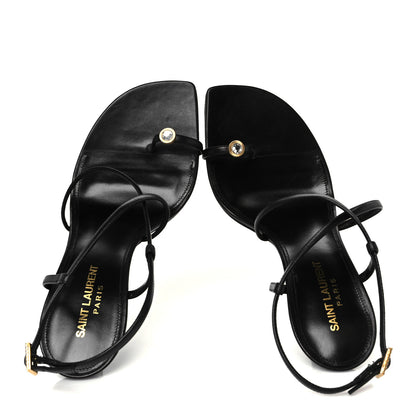 Saint Laurent Kid Egado Date 110 Sandals 38 Black 2 of 9